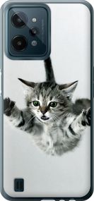 Чехол на Realme C31 Летящий котёнок "2322u-2593-17620"