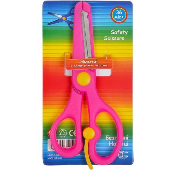 Ножиці "Дитячі" пластикові "C" 2013T(Pink) 13,5см