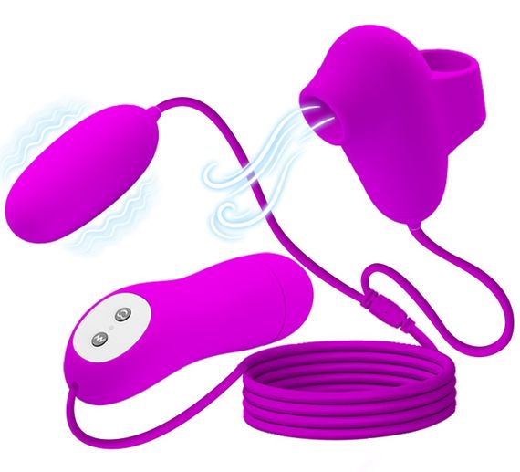 Вакуумний стимулятор з віброяйцем PRETTY LOVE - SUCTION & VIBRO-BULLETS, BI-014925 Sex Aura | Зображення 1