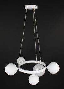 Люстра підвісна на 5 лампочок 27847 Білий 40-150х52х52 см.