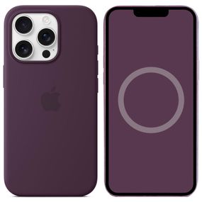 Чохол Silicone case (AAA) with Magsafe and Animation для Apple iPhone 16 Pro Max (6.9") Plum