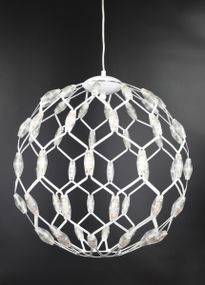 Люстра світлодіодна підвісна LED світильник для квартири на стелю лед 26317 Білий 65-250х50х50 см.