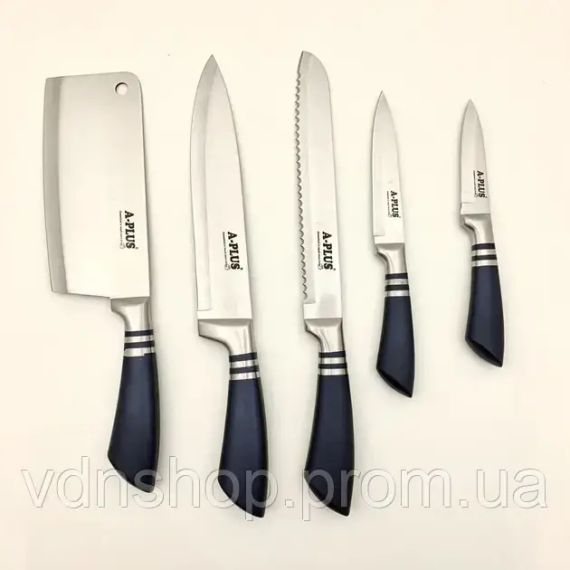 Набор кухонных ножей на крутящейся подставке A-Plus KF-1004 (8 предметов) | Зображення 3