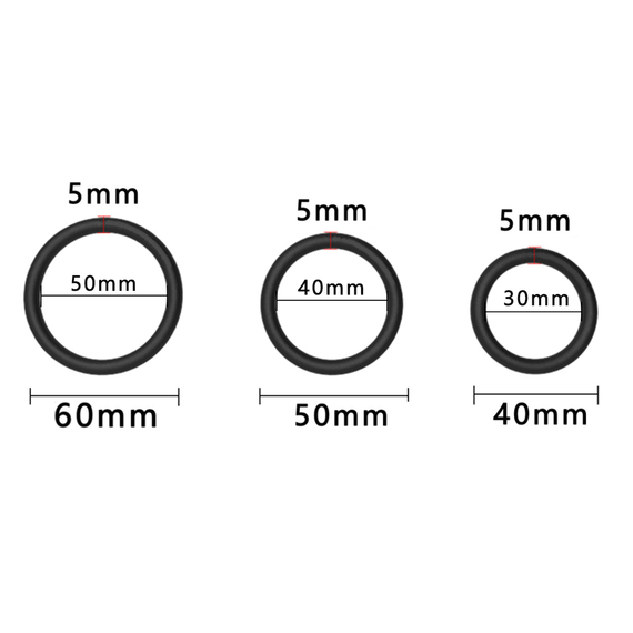 Набір кілець на пеніс Men's Play (3шт.) Sex Aura | Зображення 2