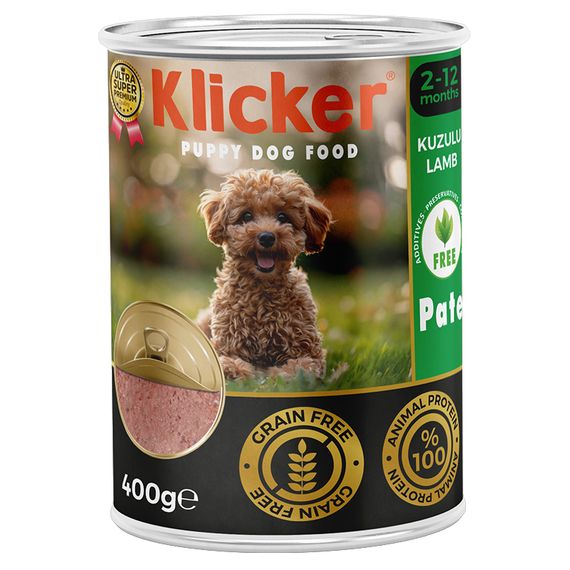 Вологий корм Klicker паштет для Цуценят з ЯГНЯМ конс 400г.