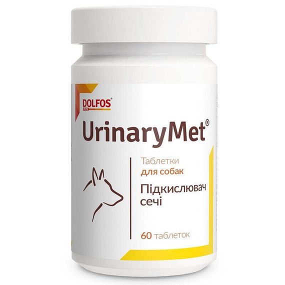 Витамины при мочекаменной болезни у собак Dolfos UrinaryMet 60 табл