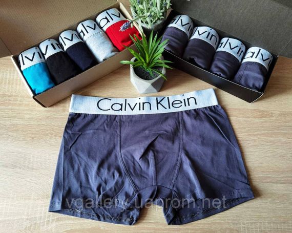 Чоловічі труси CK Steel, чоловічі труси Кельвін Кляйн, бавовняні труси СК Стіл, боксери чоловічі CK 3ХЛ | Зображення 5