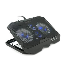 Підставка під ноутбук IceCoorel K22, 10-17", 2*125мм+2*70мм 2600±10% RPM, корпус пластик+алюміній, 385x280x28mm, Black, Box, Q10