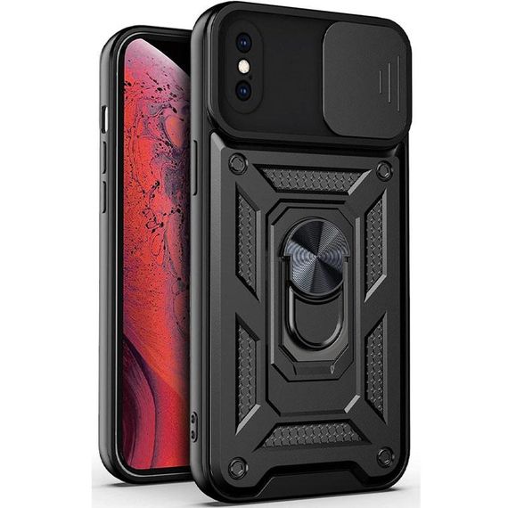 Чохол Ummi Camshield Serge Ring для Apple iPhone XS Max (6.5") Чорний