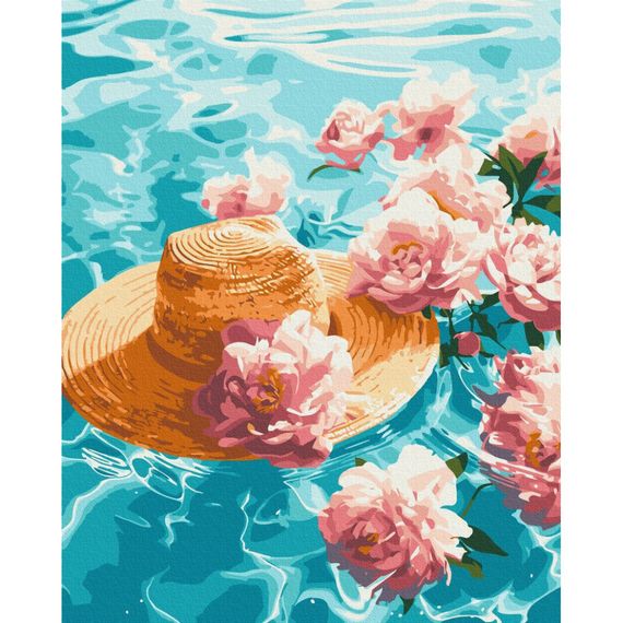 Картина за номерами "Водяні півонії" BS54087, 40x50 см