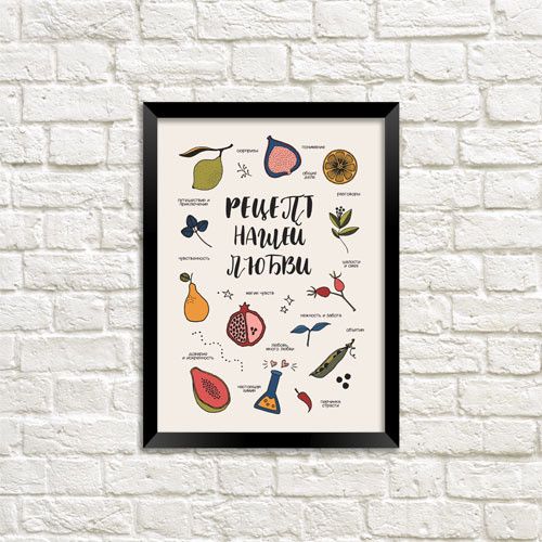 Постер у рамці Рецепт нашей любви A3 (MT3_19L001_RUS)