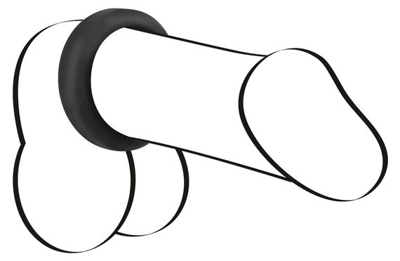 Ерекційне кільце - Black Velvets Cock Ring, 3.8 см Sex Aura | Зображення 1