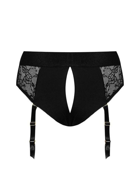 Кружевные трусы для страпона с подвязками для чулок Strap-On-Me DIVA HARNESS - XL Sex Aura | Зображення 3