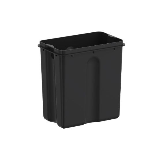 Відро для сміття Koer TC-010315-07 з плавним закриттям, прямокутне, 15 л, графіт (KR5604) | Зображення 2