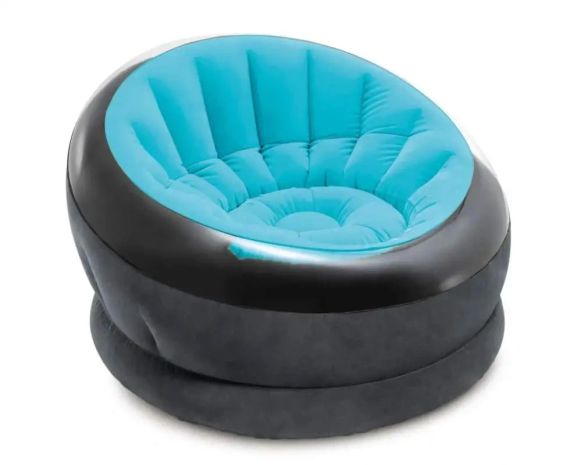 Надувное кресло 112 x 109 x 69см, Intex 68582-blue