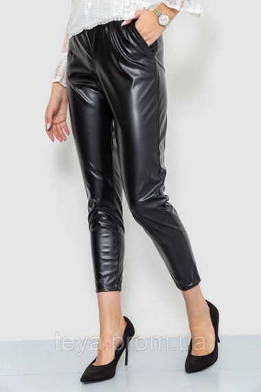 Лосини жіночі з екошкіри колір чорний розмір XL FA_007886 | Зображення 2