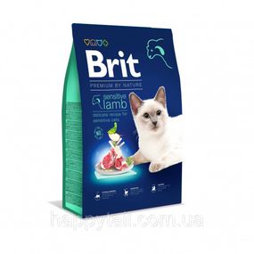 Корм сухой Brit Premium by Nature Cat Sensitive для кошек с чувствительным пищеварением с ягненком 8 кг