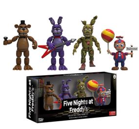 Коллекция Фигурок Five Nights at Freddy’s Фредди Бонни Спрингтрап Балун Бой Набор Фредди из 4 Персонажей в Подарочной Упаковке