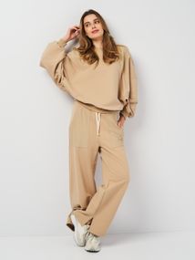 Костюм жіночий світшот та штани бежевий, 2XL