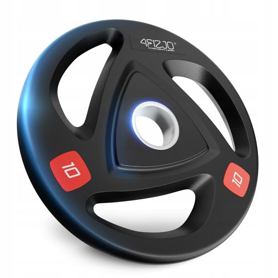 Диск олімпійський 4FIZJO 2 x 10 кг 51 мм металевий, прогумований Black (P-5905973401289) | Зображення 7