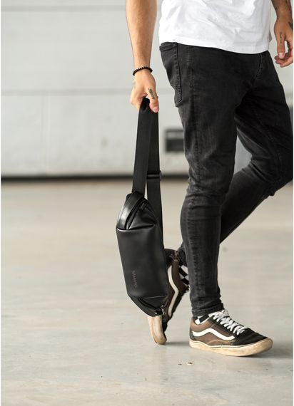 Мужская сумка бананка Sambag Holster MSH чорна 36  × 14 × 4 см (87119101m) | Зображення 4