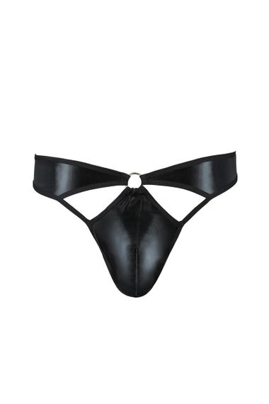 Мужские стринги Passion 033 THONG PAUL L/XL Black, под латекс sexstyle | Зображення 2