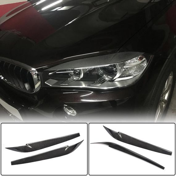 Вії на фари V2 (Карбон) для BMW X5 F-15 2013-2018 рр