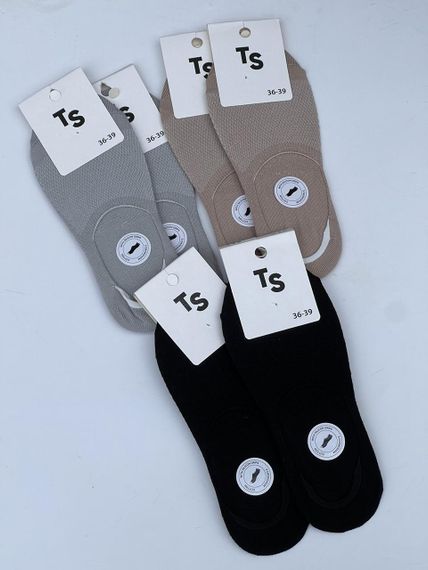 Жіночі сліди, підслідники на силіконі сіточка 36-40 р. ТМ Twinsocks Чорний | Зображення 1