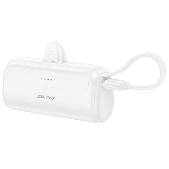 Портативний ЗП Power Bank BOROFONE BJ41 Pocket with cable 5000 mAh White | Зображення 2
