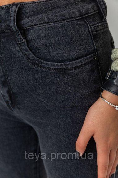 Женские джинсы однотонные сезон демисезон цвет темно-серый FG_01338 | Зображення 4