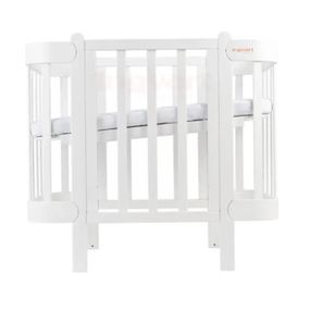 Кроватка Ingvart трансформер Nika 60 Slim с опускной боковинкой (60х94, 60х120) белая (87290010)