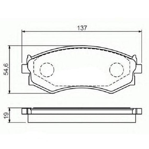 Гальмівні колодки Bosch дискові передні NISSAN Maxima QX 2.0i 94-00 0986461139 | Зображення 1
