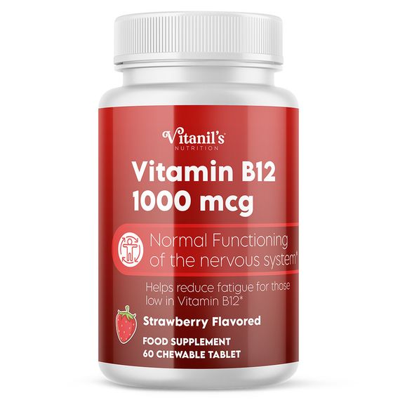 Диетическая добавка Vitanil's "Витамин В12" 60 жевательных таблеток