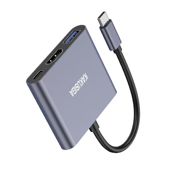 Конвертер USB Hub Kakusiga KSC-750 Type-C на USB 3.0 / HDMI / Type-C PD | Зображення 1