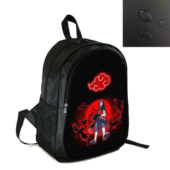 Рюкзак міський/шкільний 38×28см з принтом Аніме Наруто Акацукі дитячий, підлітковий, спортивний (4200)