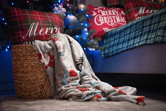 Плед Ardesto Flannel Рождественские котики ART0120PB 160х200 см бежевый | Зображення 4