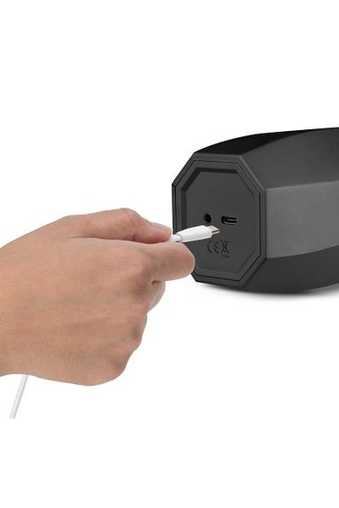 Мастурбатор с вакуумным эффектом Blush M For Men Storm в черной колбе sexstyle | Зображення 5