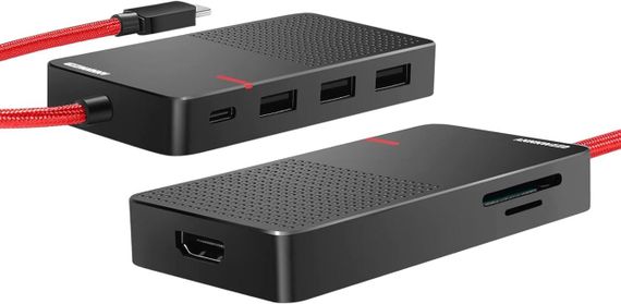 Док-станция 7в1, USB-C хаб с HDMI 4K, USB 3.0, кардридерами SD/TF, PD зарядкой 100W черный HUB Type-C PD 100Вт