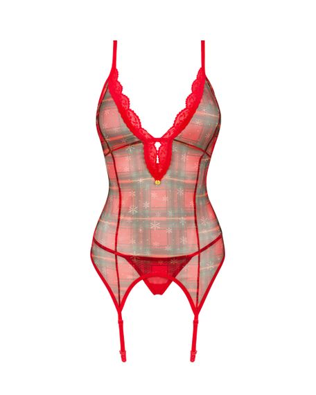 Корсет Obsessive Jollymore corset Червоний M/L | Зображення 2