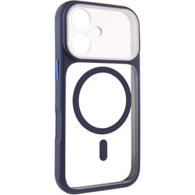 Чохол TPU+PC GETMAN Moon Clear with Magnetic Fit для Apple iPhone 16 (6.1") Blue