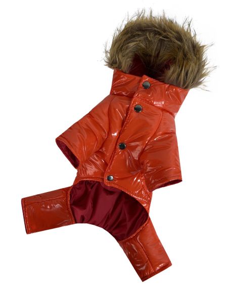 Зимовий комбінезон лакований помаранч A-81 | Зображення 1