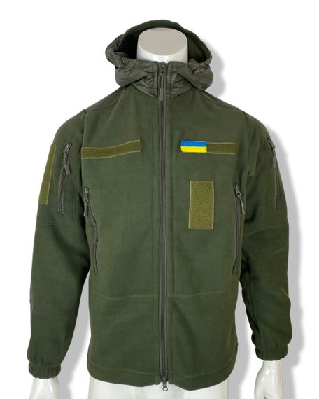 Флісова кофта з капюшоном Олива L | Зображення 2