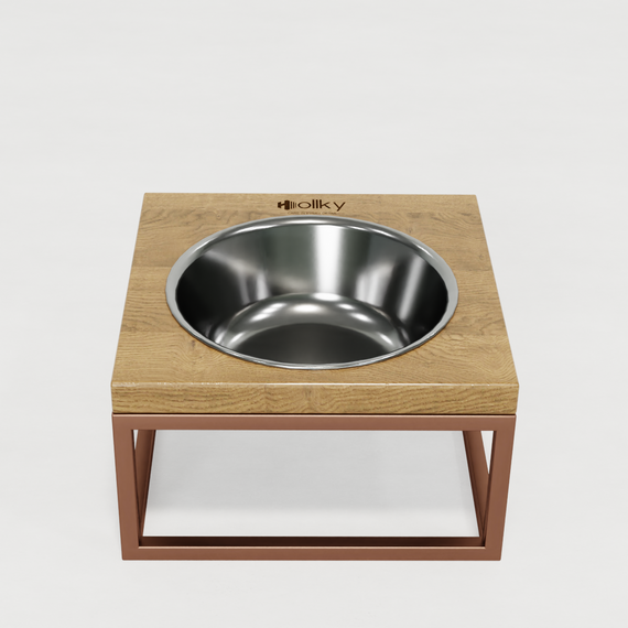 Миска на підставці для котів і середніх собак Hollky Base Solo M (1 × 0,8 л) Solo M-212110-GLNT | Зображення 3