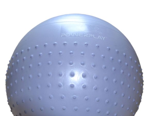 М'яч для фітнесу (фітбол) напівмасажний Паверплей 4003 Ø75 cm Gymball Sky Blue + помпа | Зображення 9