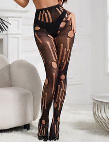 Колготи з імітацією рваних Star Night чорні, XS/M sexstyle