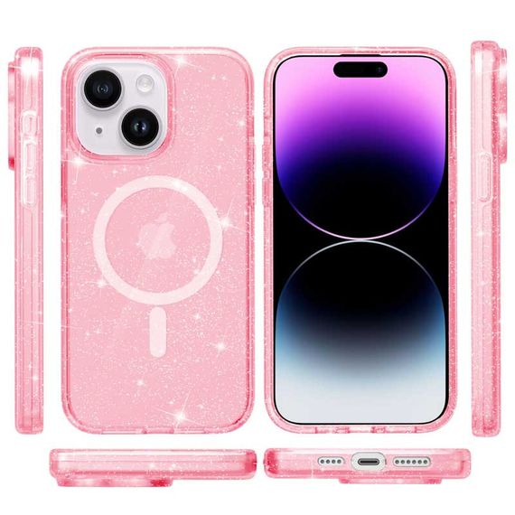 Чохол TPU Galaxy Sparkle (MagFit) для Apple iPhone 15 (6.1") | Зображення 1