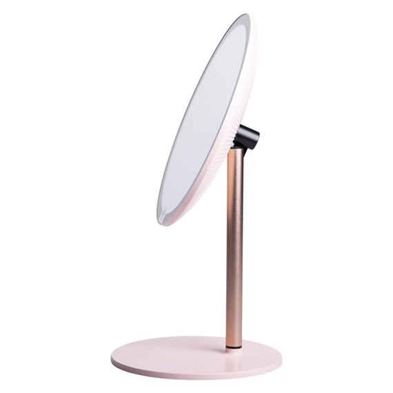 Дзеркало косметичне з підсвічуванням кругле настільне Ø21 см для макіяжу Рожеве HP-10-7AP | Зображення 1