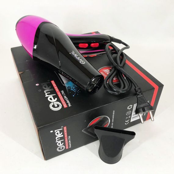 Электрический фен для укладки GM-1766 2.6кВт, Удобный электрический фен, Удобный фен для ZX-877 укладки волос | Зображення 1