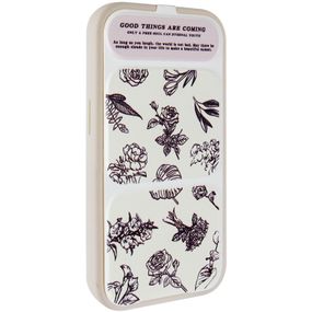 Чохол TPU Panel Stand для Apple iPhone 15 Pro Max (6.7") Floral Sketch