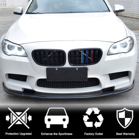 Накладка на передній бампер Lip V3 (для F10 M5, Карбон) для BMW 5 серія F-10/11/07 2010-2016 рр | Зображення 1